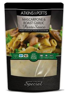Mascarpone & Roast Garlic Pasta Sauce - Atkins & Potts - 350g x 2